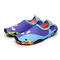 Kids Athletic Water Shoes Aqua Socks Quick-Dry Slip-on Barefoot Lightweight for Outdoor Beach Swim Boys Girls