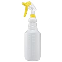 Winco 28 Ounce Professional Spray Bottle with Adjustable Nozzle, Yellow