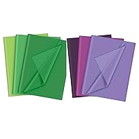 PLULON Green Tissue Paper and Purple Tissue Paper Bundle