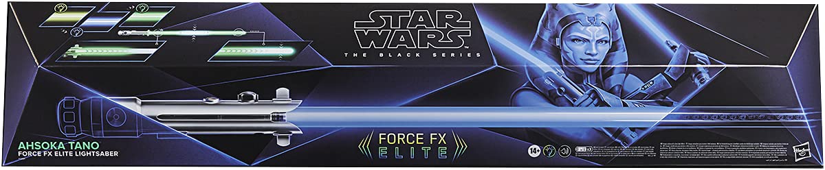 Star Wars The Black Series Ahsoka Tano Force FX Elite Lightsaber with Advanced LEDs and Sound Effects, Adult Collectible Roleplay Item