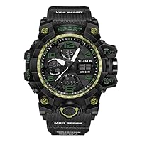 Venom Army Multifunctional Watch Two Regional Large LED Display Lamuram Display Splier Water Waterproof Waterproof Sports Wild