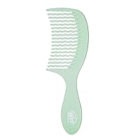 Go Green Tea Tree Oil Infused Treatment Comb - Wide Tooth Hair Detangler with WaveTooth Design that Gently and Glides Through Tangles - No Split Ends and No Damage