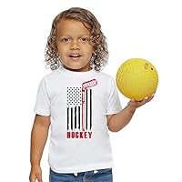 Hockey Toddler Shirt, USA Hockey Flag, Ice Hockey, Funny Hockey Tee, Olympics, Goalie, Unisex, Short Sleeve T-Shirt