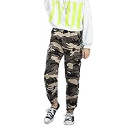 FEESHOW Kids Boys Jogger Camoflage Cargo Pants Athletic Running Sports Sweatpants Trousers Clothes for Spring Summer