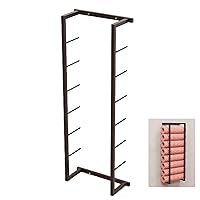 Yoga Mat Holder Heavy Duty Foam Roller/Mat Holder for Wall Decor, Black Fitness Gear Storage Display Shelf, 7 Tier Safe Stable Exercise Mat Organizer for Garage