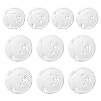 10 pcs 1.5in Bear Transparent Plastic Baby Proofing Outlet Covers, European Wall Round Hole Socket Plug Cover Baby Safety Protector