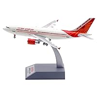 Scale Model Airplane Alloy Collectible Plane 1:200 for Air India Airbus A310-300 Diecast Aircraft Jet Model VT-AIA with Stand Plane Set Air Force