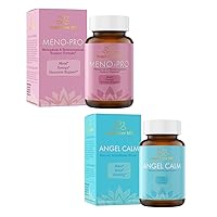 Angel Calm Stress Relief Supplement for Women & Men and Meno-Pro Menopause Probiotics for Women Gut Health