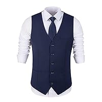 Men's Suit Vest Formal Dress Vest for Men Western Cowboy Waistcoat Mens Vest for Business Wedding