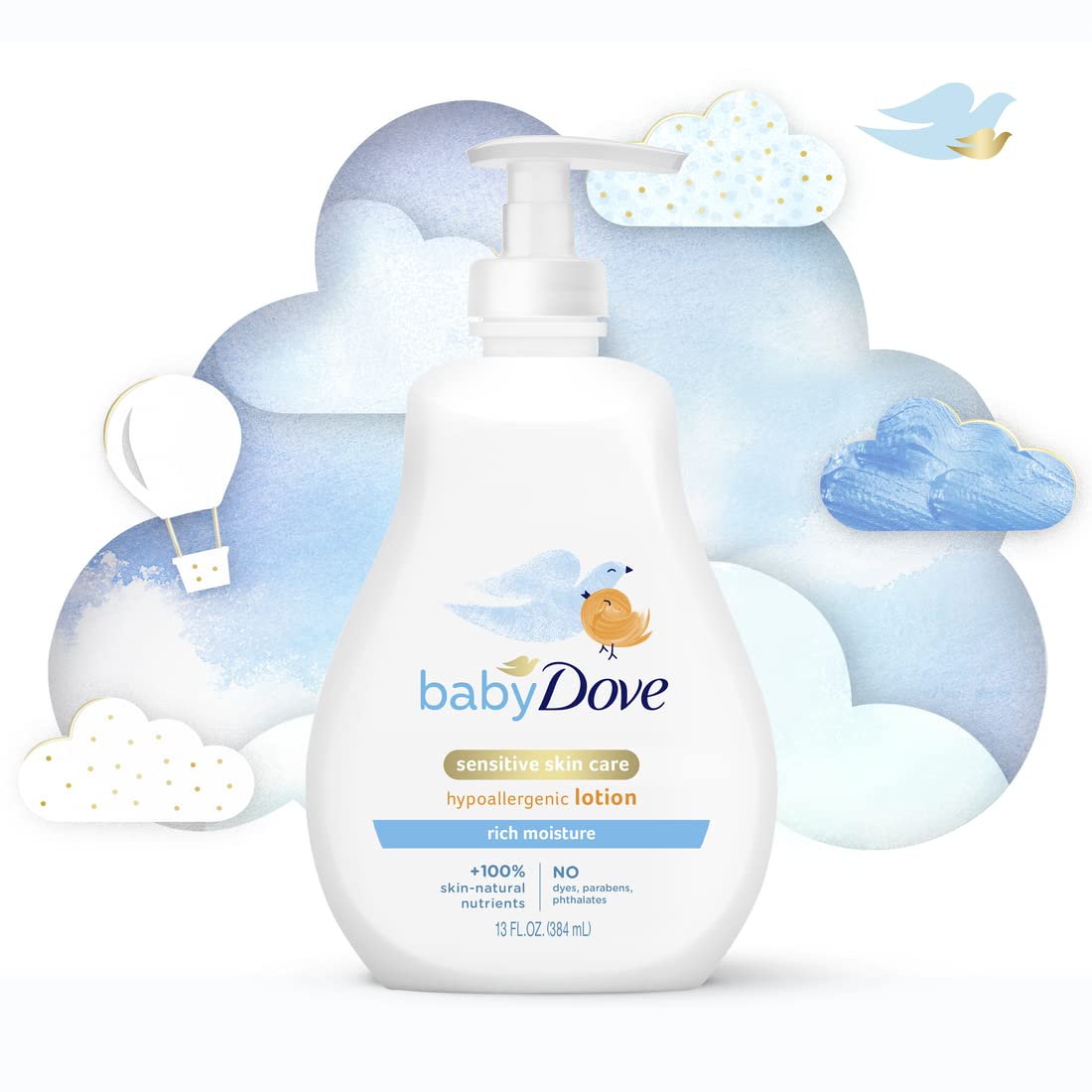 Baby Dove Lotion, Rich Moisture, 13 Ounce (Pack of 3)