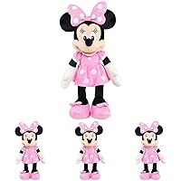 MICKEY Disney Junior Mouse Large 19-inch Plush Minnie Mouse, Officially Licensed Kids Toys for Ages 2 Up by Just Play (Pack of 4)