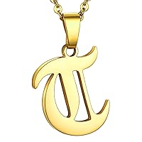 GOLDCHIC JEWELRY Initial Necklace for Women Girls, Gold Letter Charm Chain Necklaces for Mother Girlfriend
