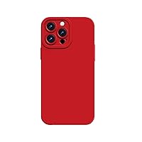 TOTU for iPhone 15 Pro Max Case Silicone Full Package Solid Red, [Shockproof][Liquid Silicone][360° Protective Soft Case] 15 Pro Max Phone Case 6.7 Inch 2023, Red