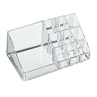 1 Clear Lipstick Display Holder Acrylic Cosmetic Organizer Makeup Storage Case Nail Polish Holder Acrylic Container Lipstick Brush Stand Case Skincare Stationary Desk Dresser Display Beauty Products
