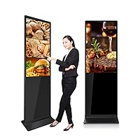 43 Inch Digital Signage Display Floor Standing Advertising Touchscreen Kiosk Android System 9.0 with WiFi/HDMI/USB Input Auto AD Player