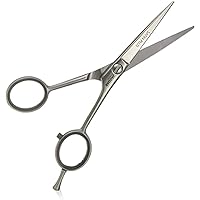 Jaguar Shears White Line Satin Plus 5.0 Inch Professional Steel Hair Cutting & Trimming Scissors for Salon Stylists, Beauticians, Hairdressers and Barbers, Classic Design, Made in Germany