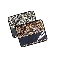 2 PCS Scissors Case for Hairdresser Tray Rug Hair Salon Tool Storage Leopard Printed Professional