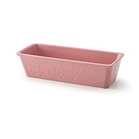 BKS02-098 Bakeware Bakers Pound Cake Pan, Pink, Diameter 9.8 x Depth 3.9 x Height 2.6 inches (25 x 10 x 6.5 cm), Microwave, Dishwasher and Oven Safe
