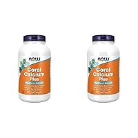 NOW Supplements, Coral Calcium Plus, Bone Health*, Healthy pH Balance*, 250 Veg Capsules (Pack of 2)