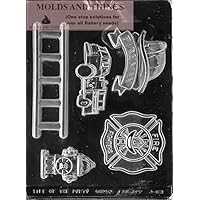 Fire Fighter Kit Chocolate Candy Mold,Thank Badge, Fire Truck, Ladder, Helmet, Fire Hydrant Chocolate candy mold