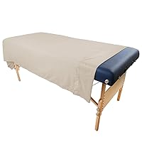 Body Linen Massage Table Poly/Cotton Flat Sheet - 55% Polyester, 45% Cotton - 58 x 94 inches - Natural