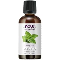 NOW Essential Oils, Oregano Oil, Comforting Aromatherapy Scent, Steam Distilled, 100% Pure, Vegan, Child Resistant Cap, 2-Ounce