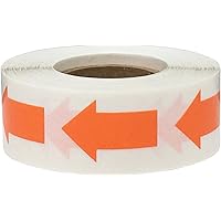 Color Coding Arrow Labels Hot Orange for Organizing Inventory 1 x 5/8 Inch 500 Total Adhesive Stickers