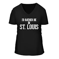 I'd Rather Be In ST. LOUIS - A Nice Women's Short Sleeve V-Neck T-Shirt Shirt