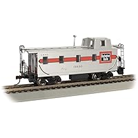 Bachmann Trains - Streamlined Caboose with Offset Cupola -Burlington #13530 - HO Scale, Silver