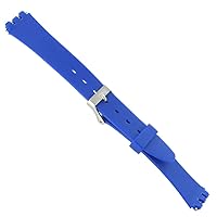 12mm Rubber PVC Plain Royal Blue Soft Flexible Ladies Watch Band for Swatch