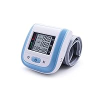 TOPBOMED Blood Pressure Monitor LCD Display Automatic Wrist Sphygmomanometer 2x99 Reading Memory for Home Use