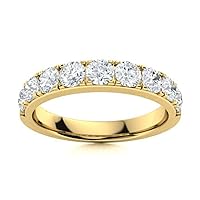 5 mm Round Moissanite Diamond 925 Sterling Silver Channel Set Eternity Ring Women's Jewellery