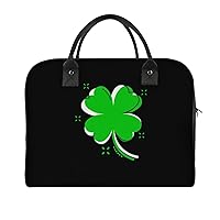 Cartoon Four Leaf Clover Large Crossbody Bag Laptop Bags Shoulder Handbags Tote with Strap for Travel Office