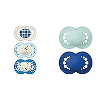 MAM Day & Night Pacifier Value Pack (1 Day & 2 Night Pacifiers), 16 Plus Months & Original Matte Baby Pacifier, Nipple Shape Helps Promote Healthy Oral Development