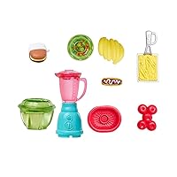 Replacement Parts for Fresh 'n Fun Food Truck Barbie Doll Playset - GMW07 ~ Replacement Blender, Fry Basket, Salad Bowl and Food