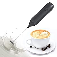 Influtto Powerful Handheld USB Rechargeable Electric Mini Compact Milk Frother, Foam Maker,Mini Mixer and Coffee Blender Black Color