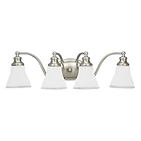 Sea Gull Lighting 40012-773 Alexandria Wall/Bath Vanity Style Fixture, Four - Light, Two Tone Nickel