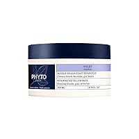 PHYTO PARIS PURPLE Repairing No Yellow Mask, Deep Hydration for Gray Hair, White Hair and Bleached Blonde Hair, 6.76 fl.oz.