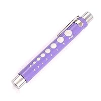 G.S Pen Light with Pupil Gauge LED Penlight Medic for Doctor Nurse Diagnostic 2ct. Purple