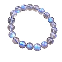 8mm Genuine Natural Labradorite Blue Light Crystal Round Beads Women Men Bracelet Jewelry AAAA