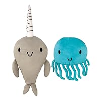 Narhwal and Jelly Plush Set, 14-Inch and 7-inch, Based on The bestselling Graphic Novel Series by Ben Clanton