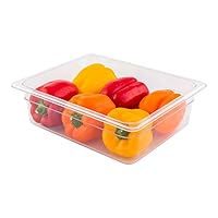 Restaurantware Met Lux 4 Inch Deep Food Pans 10 1/2 Size Commercial Food Storage Container - Freezer-Safe Break-Resistant Clear Plastic Cold Pans Dishwasher-Safe For Kitchens Restaurants Or Cafeterias