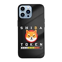 NEzih Shiba Inu Token Crypto Coin Compatible with iPhone 13 Pro/pro Max Glass Case Bumper Protective Slim Shatterproof Shockproof Scratch Resistant Not Yellowing