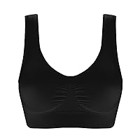 Full Coverage Sports Bras for Women Medium Support Breathable Plus Size Crop Tops