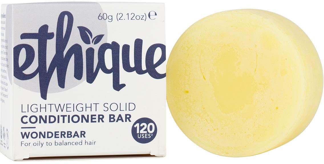 Ethique Wonderbar- Lightweight Solid Conditioner Bar for Oily to Balanced Hair - Vegan, Eco-Friendly, Plastic-Free, Cruelty-Free, 2.12 oz (Pack of 1)