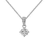 KnSam 18K 14K 9K 9K 925 Sterling Silver Pendant Necklace with Moissanite 1ct Women's Necklace Fashion Jewellery Real Gold Jewellery