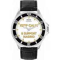 Football Fans Keep Calm and Support Madrid Mens Watch