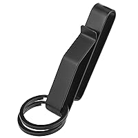 Duty Belt Key Holder, Belt Key Clip, Stainless Steel Tactical Stealth Belt Loop Key Ring Holder with 4 Keyrings UIInosoo for Police Handcuff and Fire Agencies Fits Max 2.25 Inch Belt