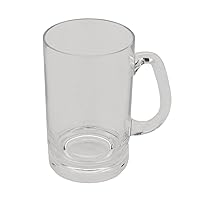 G.E.T. SW-1464-CL-EC BPA-Free Break-Resistant Plastic Handled Beer Mugs, 20 Ounce, Clear (Set of 4)