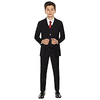 Kelaixiang Boys Black Suits Set 3 Piece Slim Fit Suit Pants Vest Jacket for Wedding